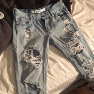 Brandy melvile ripped jeans light wash